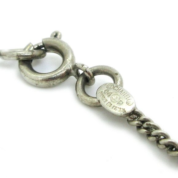 CHANEL CC Logos Cassette Tape Silver Chain Pendant - Picture 4 of 4